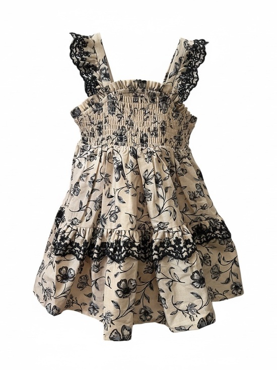 Haute Hippie Other - Haute Hippie Beige/muted pink Floral Lace-Trim Sundress